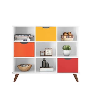 Nicho Organizador Branco 3 Gavetas Coloridas Retrô - Montanaris Decor