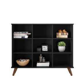 Nicho Organizador Retrô S/Gavetas Preto - Montanaris Decor