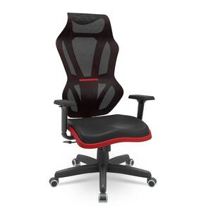 Cadeira Gamer Vizion Dz Sincron Plaxmetal Preto/Vermelho