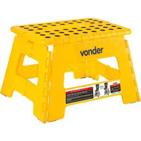Banqueta plástica dobrável amarela altura 220 mm VONDER