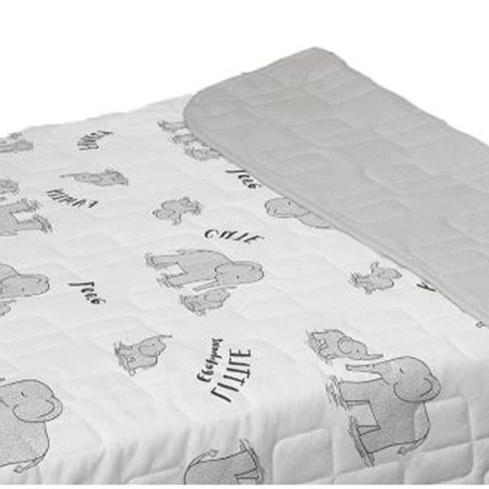 Cobre Leito Tecebem Baby Malha Estampado Dom 85cm x 145m Cinza