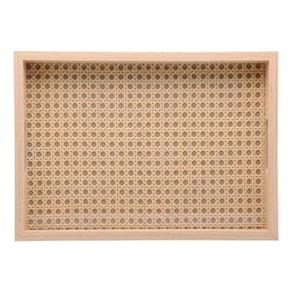 Bandeja Retangular Mdf Com Fundo Trelica 30X4X20Cm