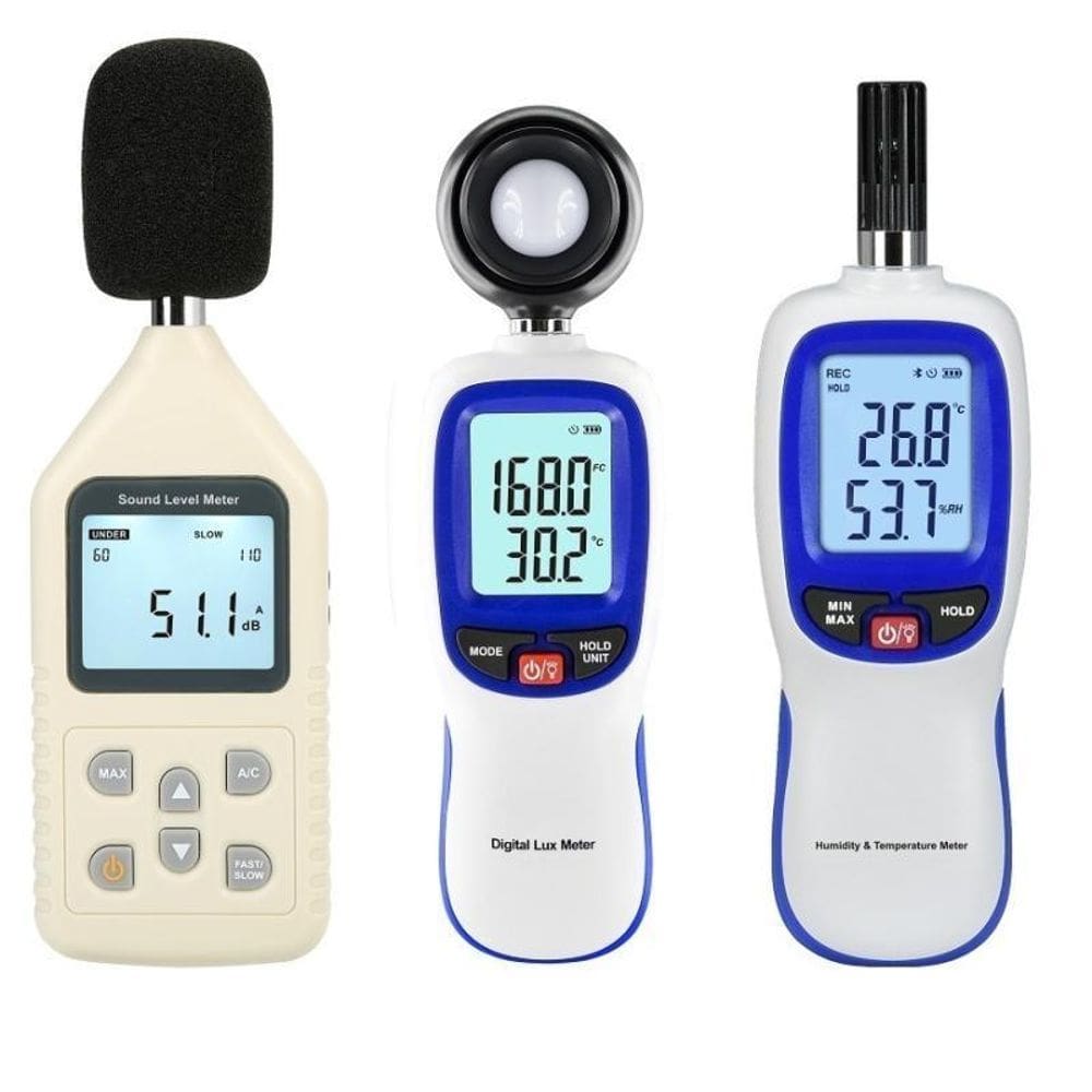Kit Segurança Decibelímetro-Luxímetro-Termo-Higrômetro