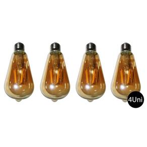Lampada De Led Multifilamento Retro Kit 4 Uni Decoraçao Vintage Bivolt Iluminaçao Casa