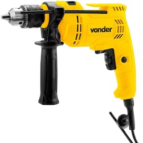 Furadeira com Impacto 1/2" Elétrica 127V Vonder Jogo com 19 Acessórios Maleta