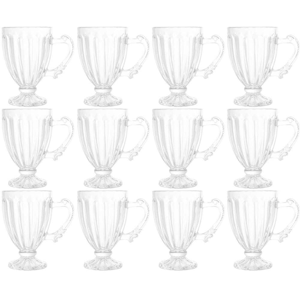 Conjunto 12 Xícaras de Café 100ml Cristal Imperial Lyor Taças para Cafézinho Padaria Casa