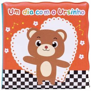 Livrinho de Banho Um Dia com o Ursinho Buba PVC Impermeável Livro Bebê Infantil Colorido
