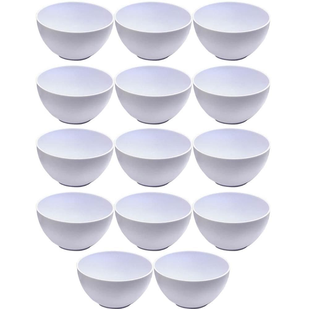 Kit 14 Cumbucas para Restaurante 356ml Brancas Tigelas de Plástico Lancherias Bares Cinquetti