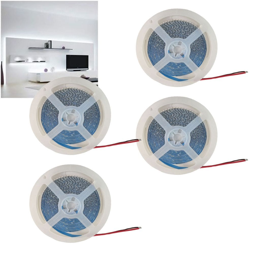 Fita Led 6500 16W 5 Metros 240 Leds Kit 4 Unidades Quarto Sala Casa Apartamento Gesso Teto Rebaixado
