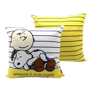 Almofada Snoopy Motivacional Aveludada 40x40 Oficial Peanuts