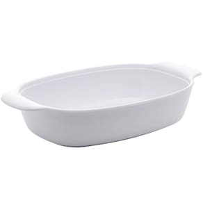Travessa Lyor Melamina Branca Milão 23x13cm com Alças Laterais para Servir