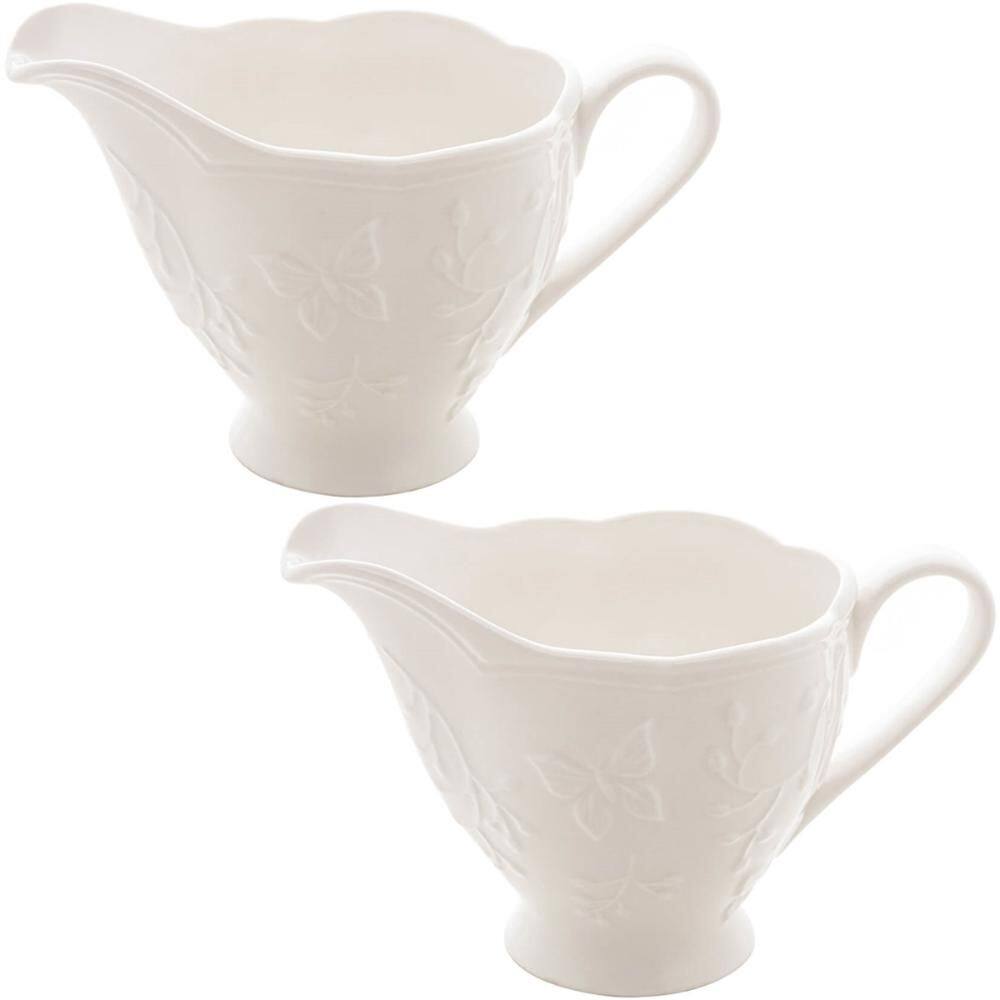 2 Molheiras Porcelana Branca 200ml New Bone Lyor Butterfly F