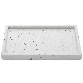 Bandeja de Mármore Terrazzo Lyor 26,5x17x2cm Decorativa Reta