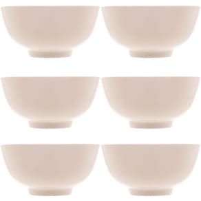 6 Bowls de Porcelana Lyor 330ml Sobremesa Fruta Petisco Tige