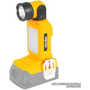 Lanterna de LED bateria intercambiável de 18 V sem bateria e sem carregador ILV 1810 VONDER