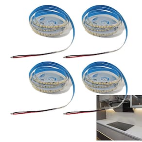 Fita Led 240 Leds 5 Metros 16W 3000K Kit 4 Unidades Sala Quarto Sanca Teto Rebaixado Gesso