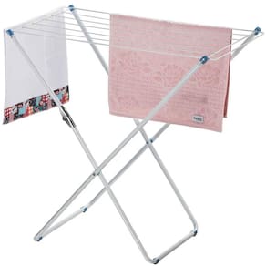 Varal de Roupa de Chão sem Abas 82cm Varalzinho de Piso Dobrável Branco Standard Utimil