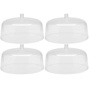 Kit 4 Cúpulas para Prato de Bolo 30cm Tampas Boleira Natural Padaria Confeitaria Lancheria OU