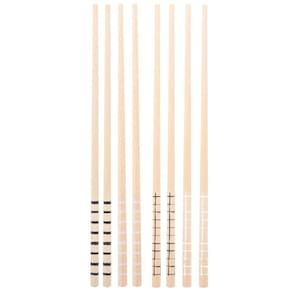 Kit Hashi de Bambu 4 Pares 24cm Palitos Japoneses Sushi Lyor Estampa Geométrica