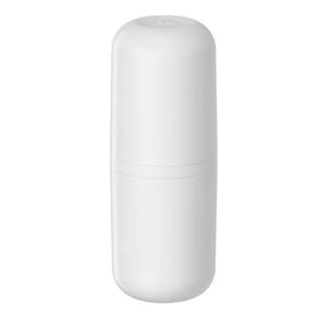 Porta Escova de Dentes com Tampa Branco Fosco Bold para Banheiro Bancada Ou