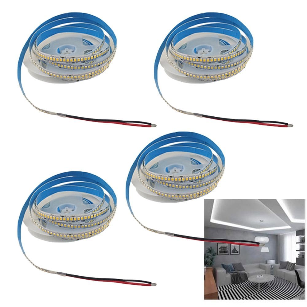 Fita Led 6500K 5 Metros 240 Leds 16W Kit 4 Unidades Sala Quarto Casa Apartamento Sanca Teto Rebaixado Gesso