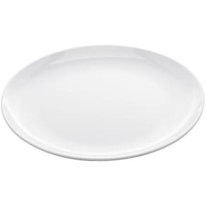 Prato Branco de Melamina Raso Milão Lyor 25,5cm para Refeição Liso Redondo Avulso Cozinha