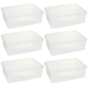 Kit 6 Caixas Organizadoras Plásticas Empilháveis com Tampa 3