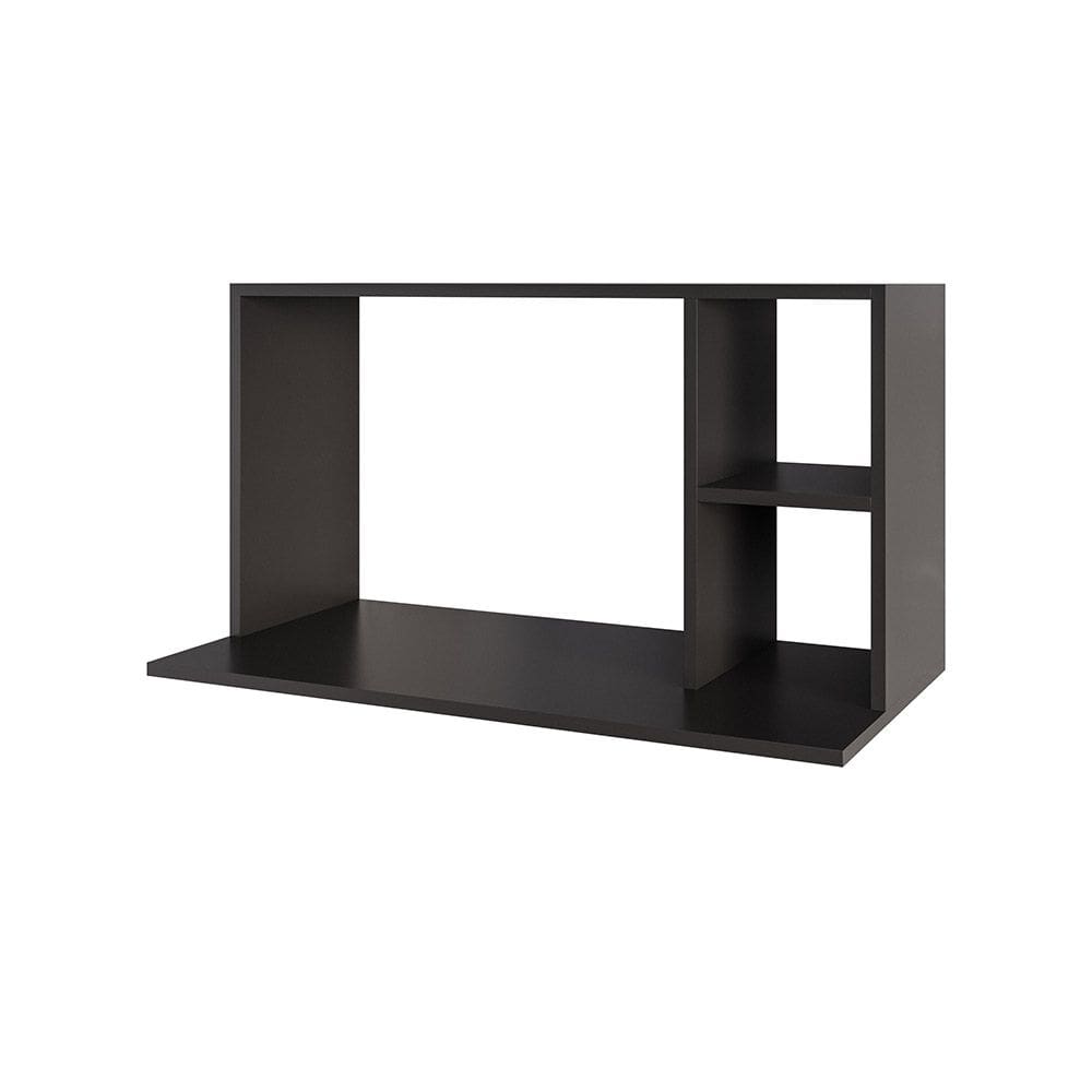 Suporte Microondas com 2 Nichos em MDP Suspenso Zain 80cm Preto M12 - D`Rossi
