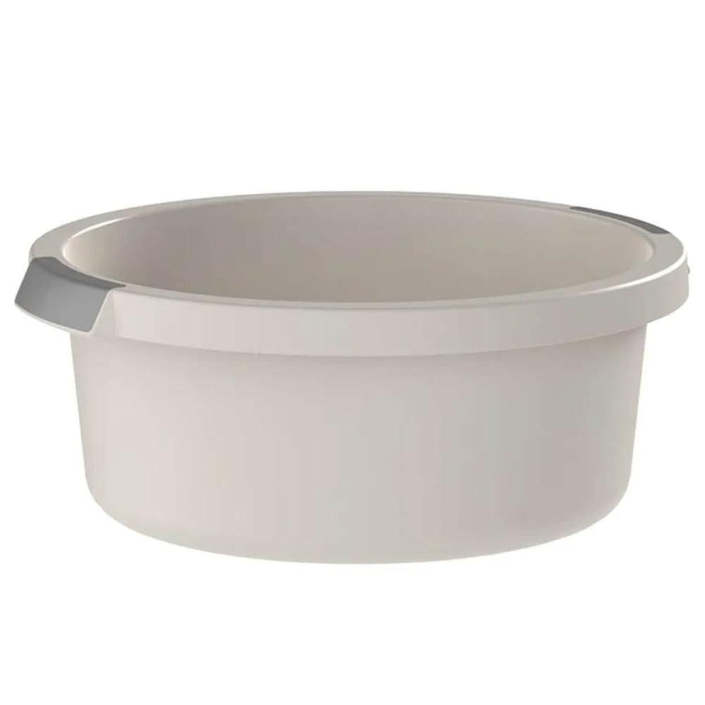 Bacia Flow 5L Bege Ou com Pega Ergonômica e Gradação de Litr