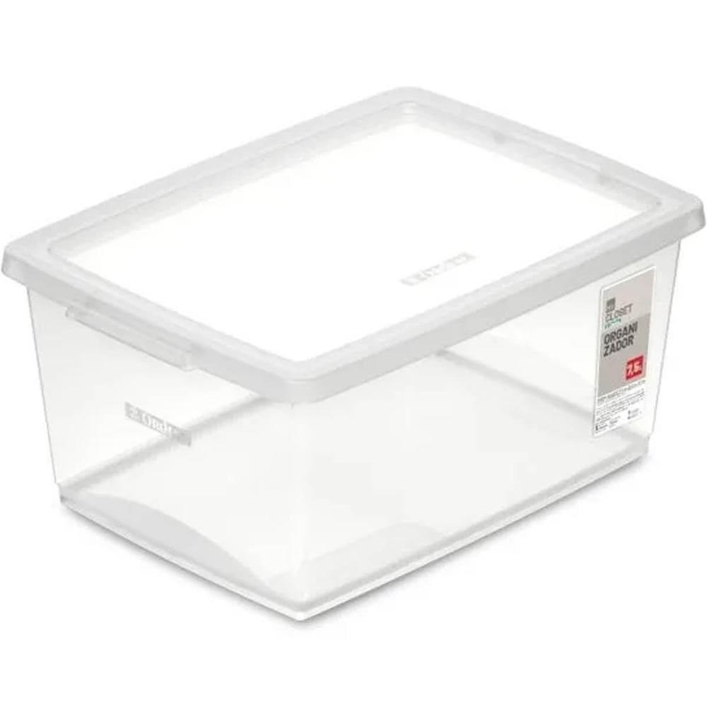 Caixa Organizadora 7,5L Tampa Click Ordene My Closet Plástic