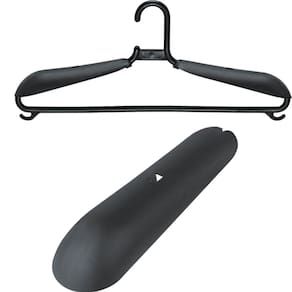 Ombreira para Cabide Resistente Plástico Preta Organize Roup