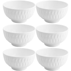 Conjunto 6 Tigelas de Porcelana Brancas 270ml Ballon Lyor Cu