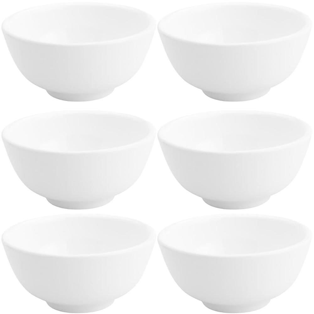 Conjunto de 6 Cumbucas de Porcelana Brancas 200ml Bowls Lyor
