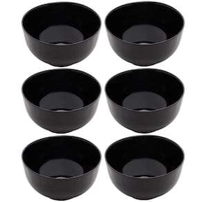 Kit 6 Bowls de Vidro 700ml Cumbucas Preto Tigela Sopa Salada