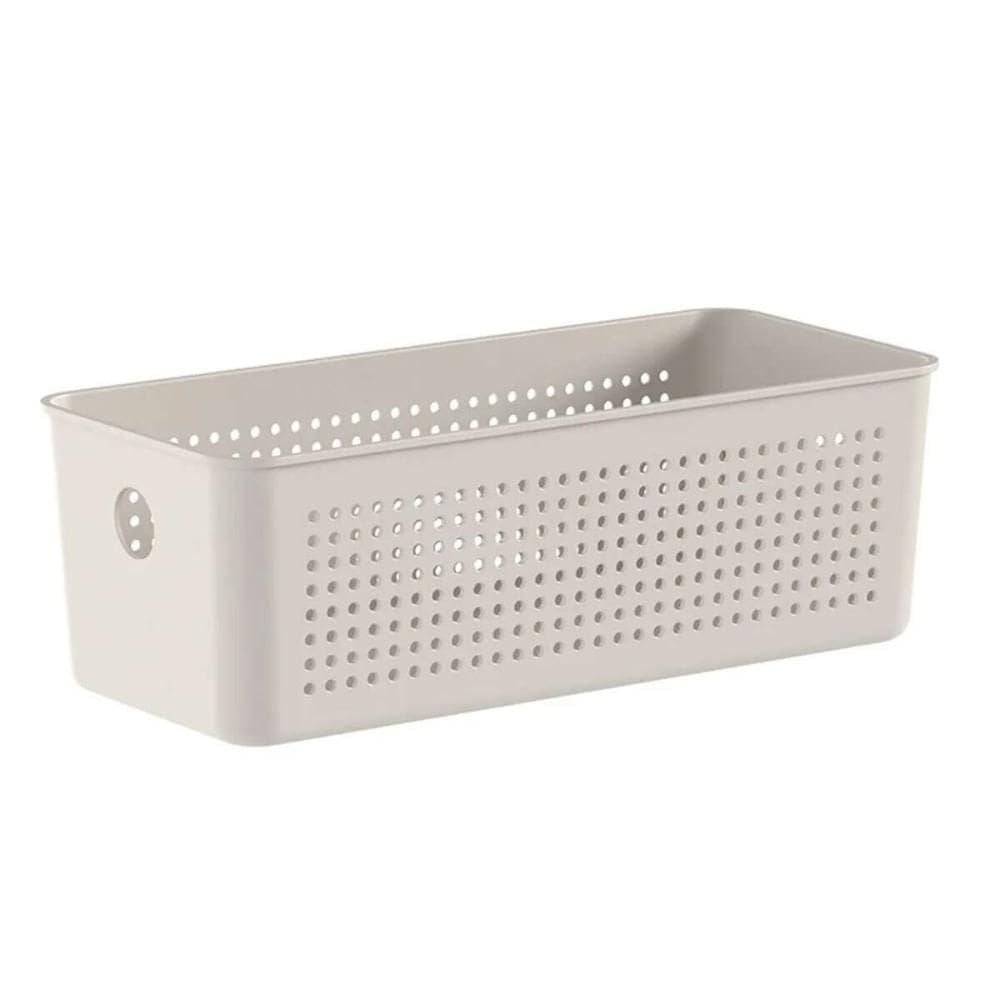 Cesto Organizador 27x12x9cm Flow Bege Caixa Organizadora 3L