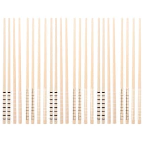 Kit 12 Hashis de Bambu Palitos de Comida Japonesa Sushi 24cm