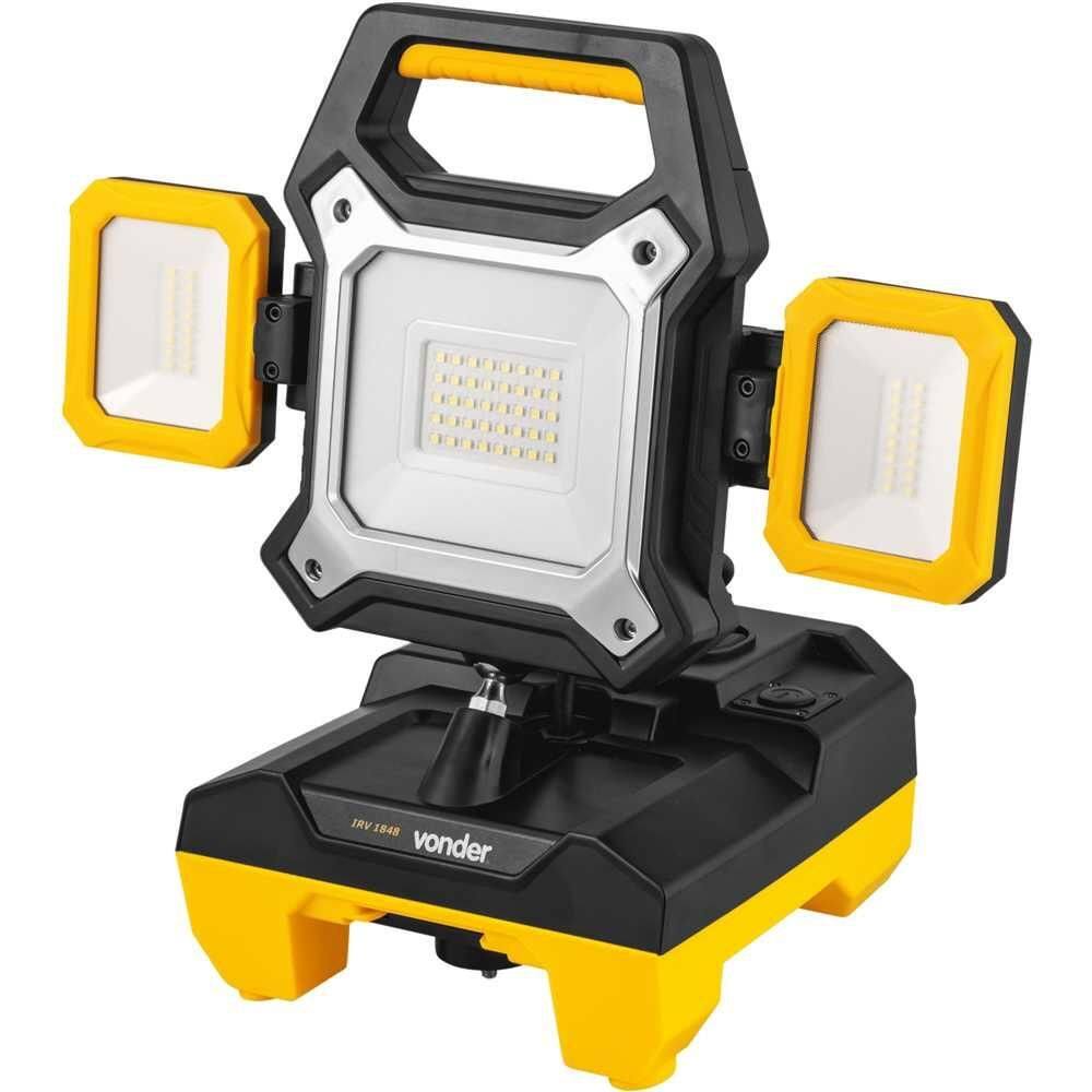 Refletor de LED bateria intercambiável de 18 V sem bateria e