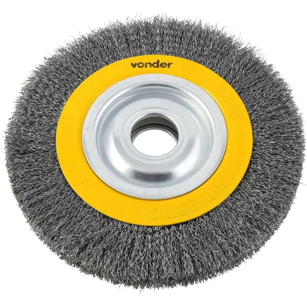 Escova circular 8” x 30 mm com bucha de redução VONDER