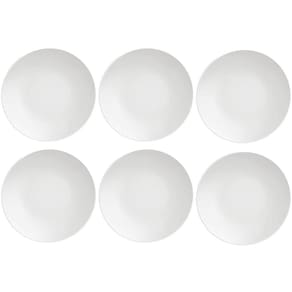 Conjunto 6 Pratos de Porcelana Sobremesa Tramontina Leonora