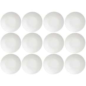 Jogo 12 Pratos de Porcelana Sobremesa Tramontina Leonora 19c