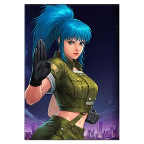 Quadro A3 em MDF The King of Figters All Star Leona
