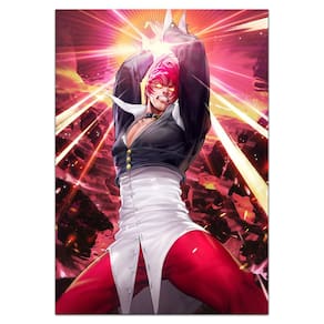 Quadro A3 em MDF The King of Fighters Iori Yagami