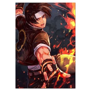 Quadro A3 em MDF The King of Figters Kyo Kusanagi