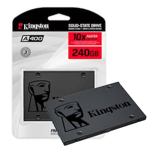 SSD Kingston 240GB Sata 3 A400S37/240G - 2.5" Rev. 3.0 6Gb/s - Cartela