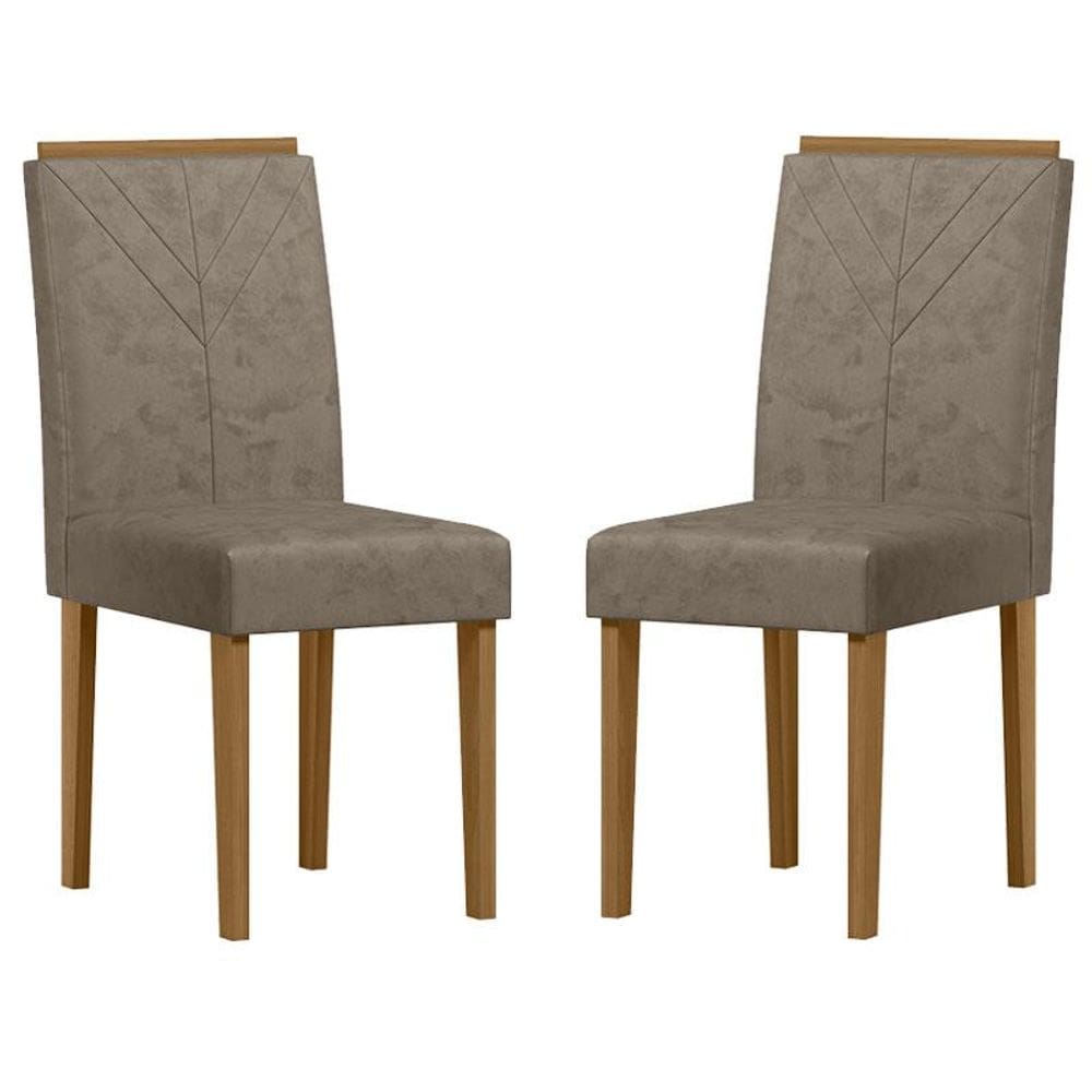 Cadeira para Mesa de Jantar Amanda Kit 2 peças Ype Camursa Marrom – New Ceval