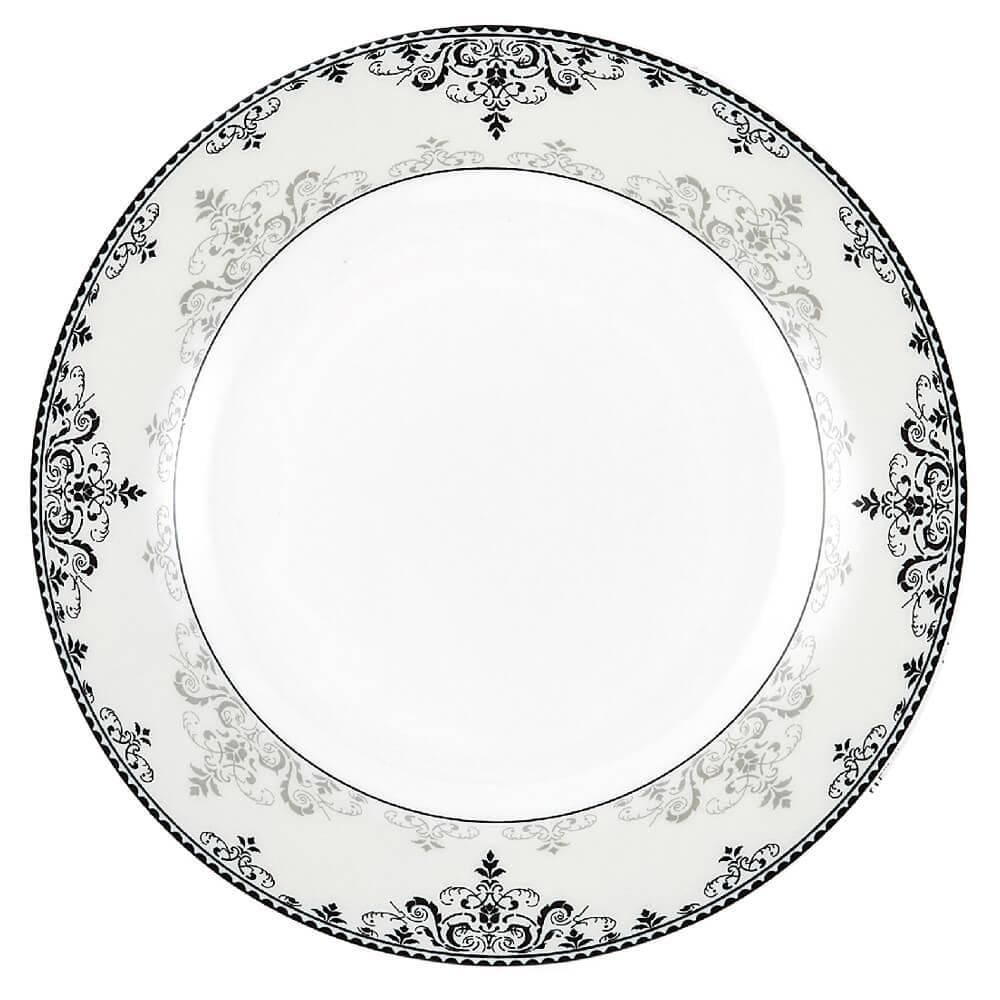 Prato de Porcelana Fundo Liliana 20,4cm 1 Peça - Hauskraft