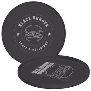 kit 24 Pratos Servir Hambúrguer 20cm Plástico Resistente Cin