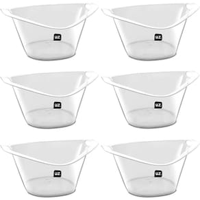 Kit 6 Baldes de Gelo Champanheira 8L Transparente 43x20cm Re