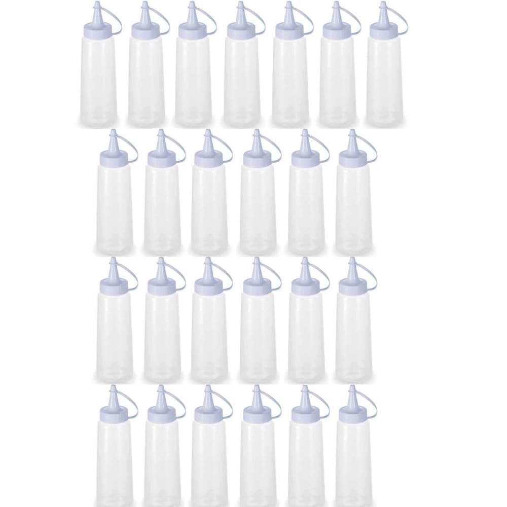 25 Bisnagas de Condimentos Plásticas 250ml para Molhos Ketch