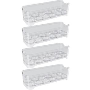 Kit 4 Organizadores de Geladeira Porta Ovos 12un 28x10x7,5cm